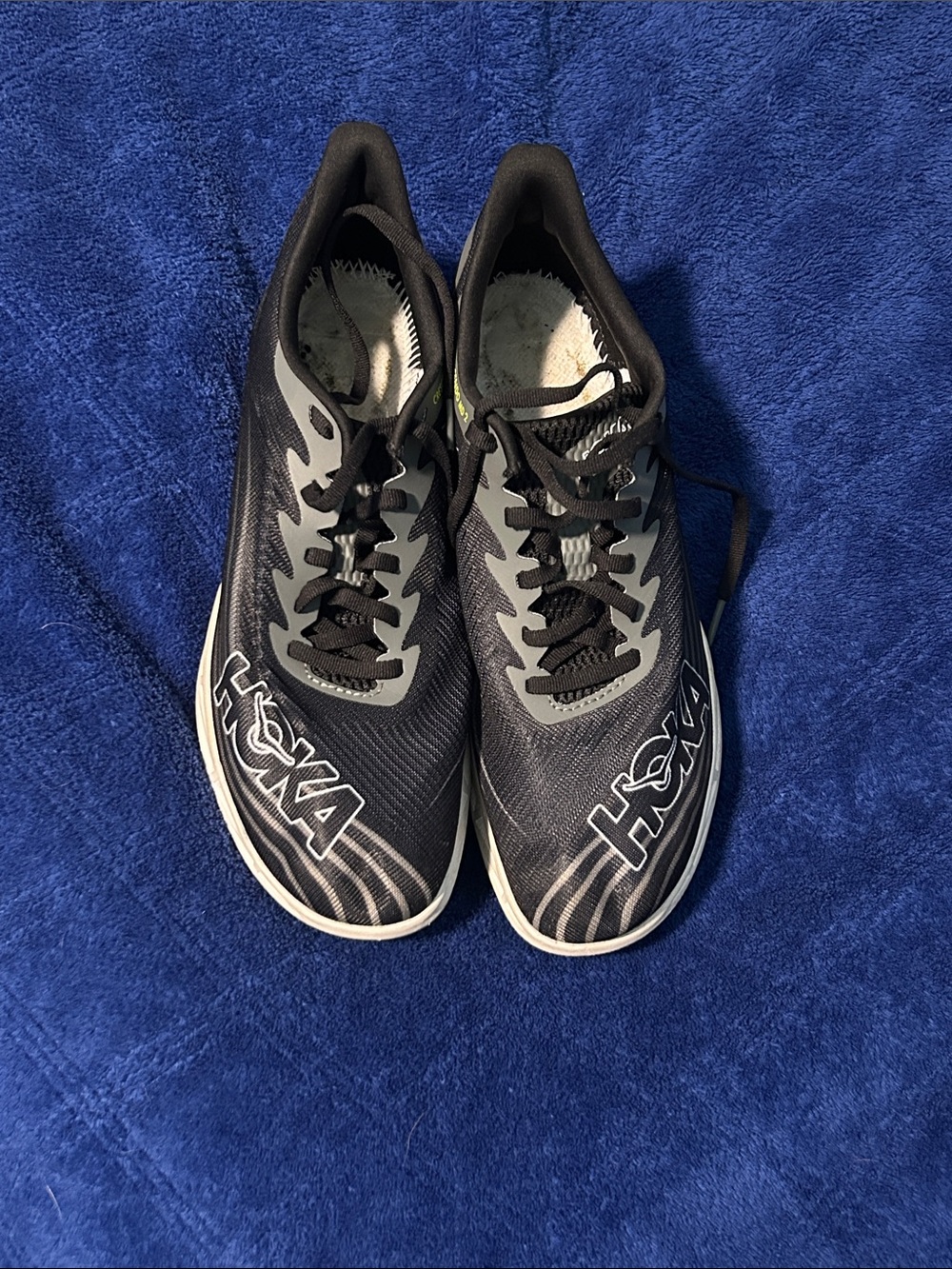 Hoka Men's Black and Gray Track shoes